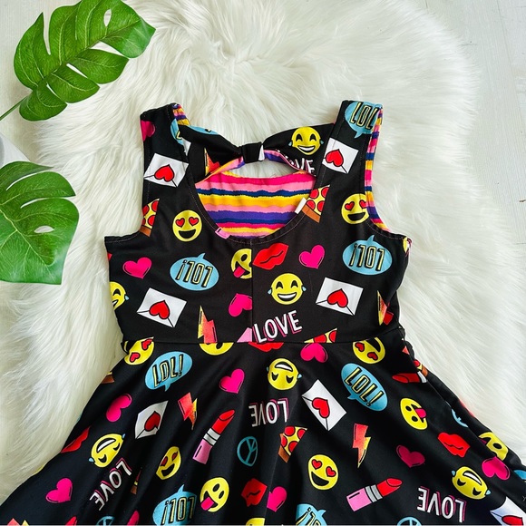 Reversible Fit And Flare Emoji Dress, 12 - Picture 6 of 11